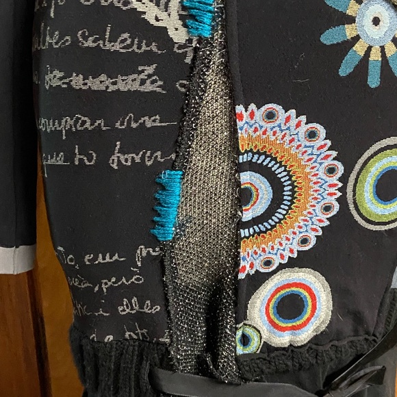 Desigual Pop Art Sweater Dress Show Stopping Medium V-neck Melena Dress - Picture 4 of 7